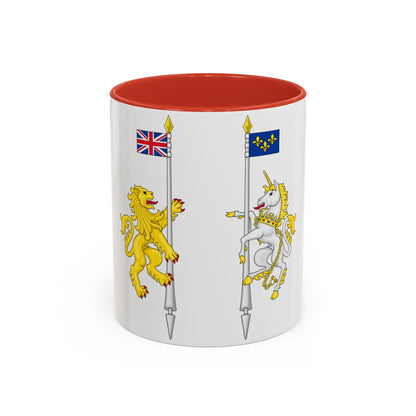Supporters from the coat of arms of Canada - Accent Coffee Mug