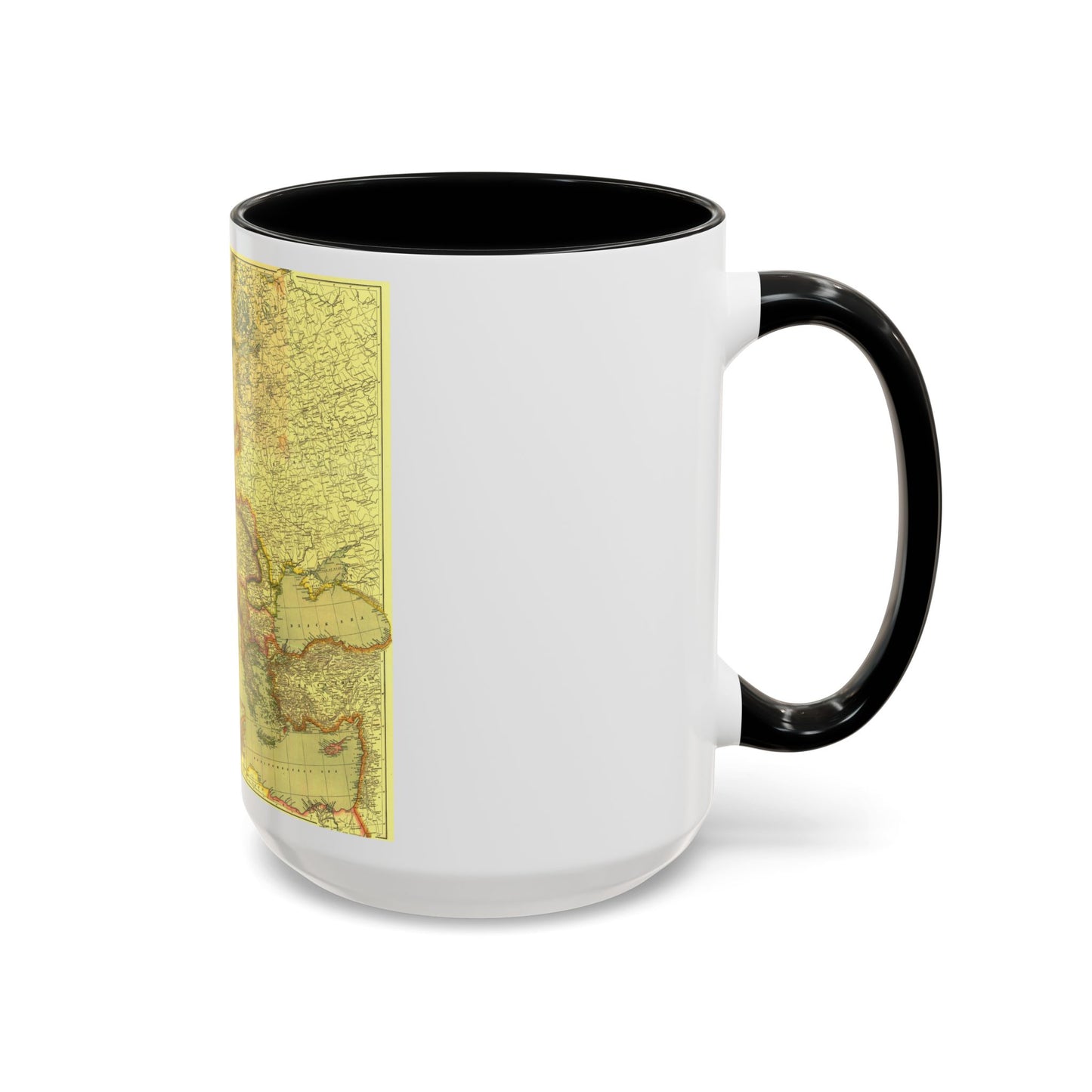 Europe and  Africa and Asia (1915) (Map) Accent Coffee Mug