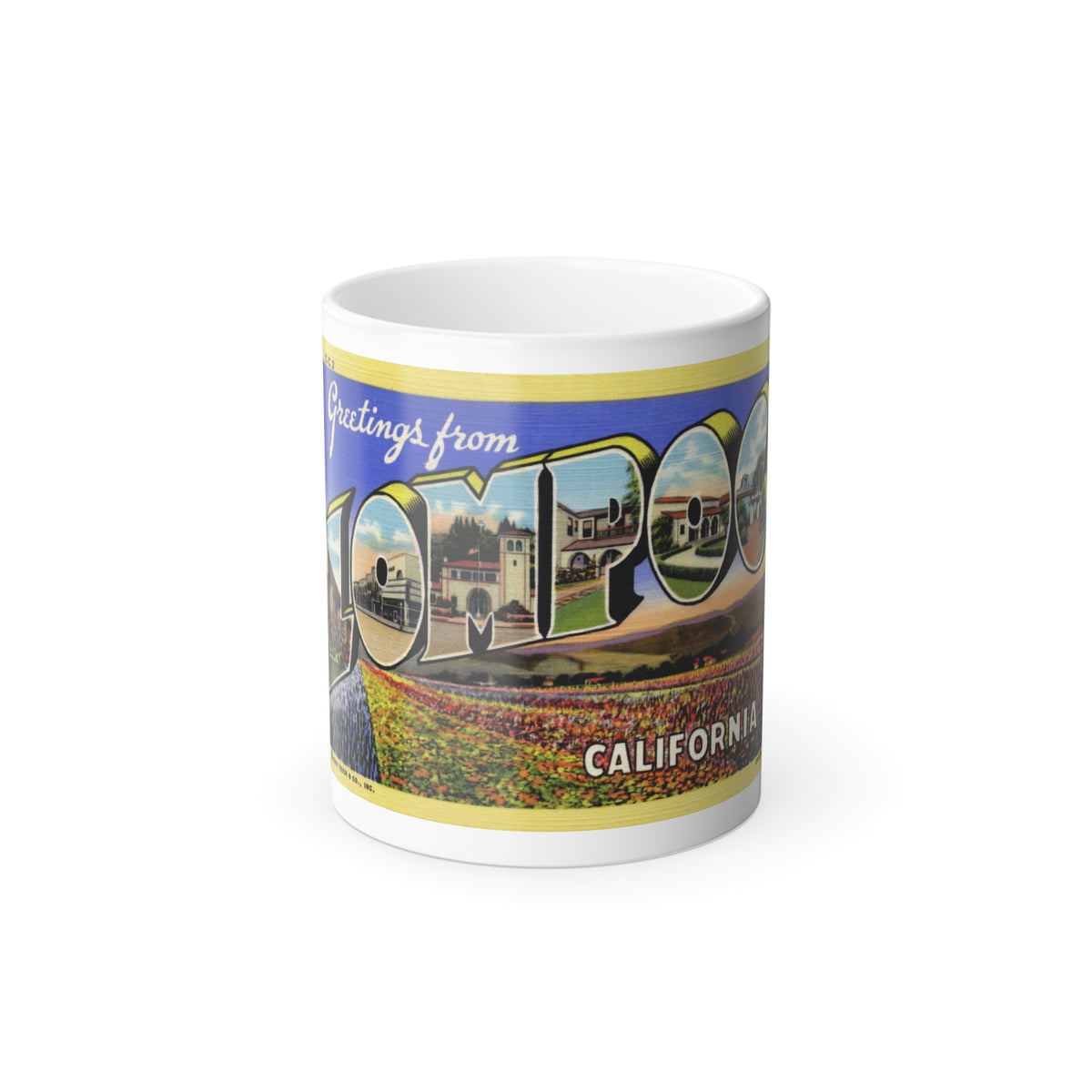 Greetings from Lompoc California (Greeting Postcards) Color Changing Mug 11oz