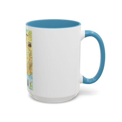 France - A Traveller's Map 1 (1971) (Map) Accent Coffee Mug