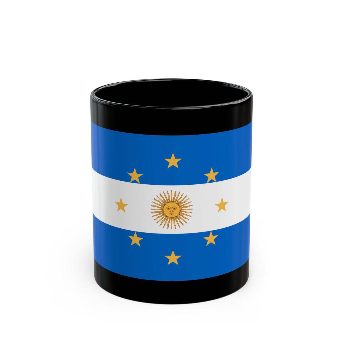 Navy Jack of Argentina 1818 - Black Coffee Mug