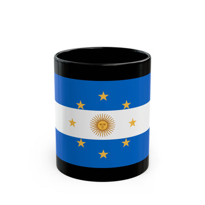 Navy Jack of Argentina 1818 - Black Coffee Mug