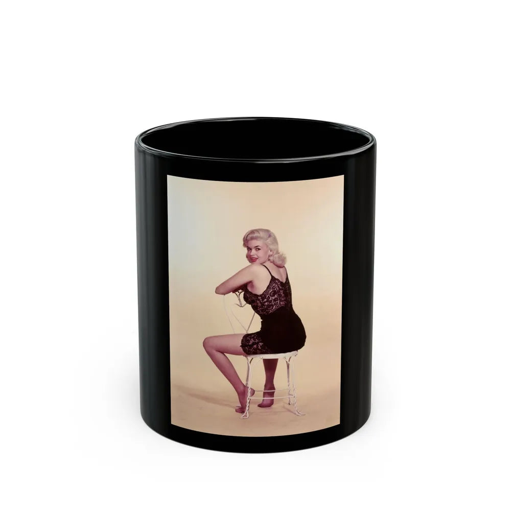 Jayne Mansfield #239 (Vintage Female Icon) Black Coffee Mug-11oz-Go Mug Yourself