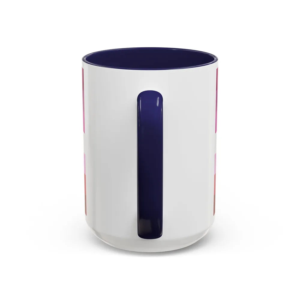 Lesbian Pride Flag - Accent Coffee Mug-Go Mug Yourself