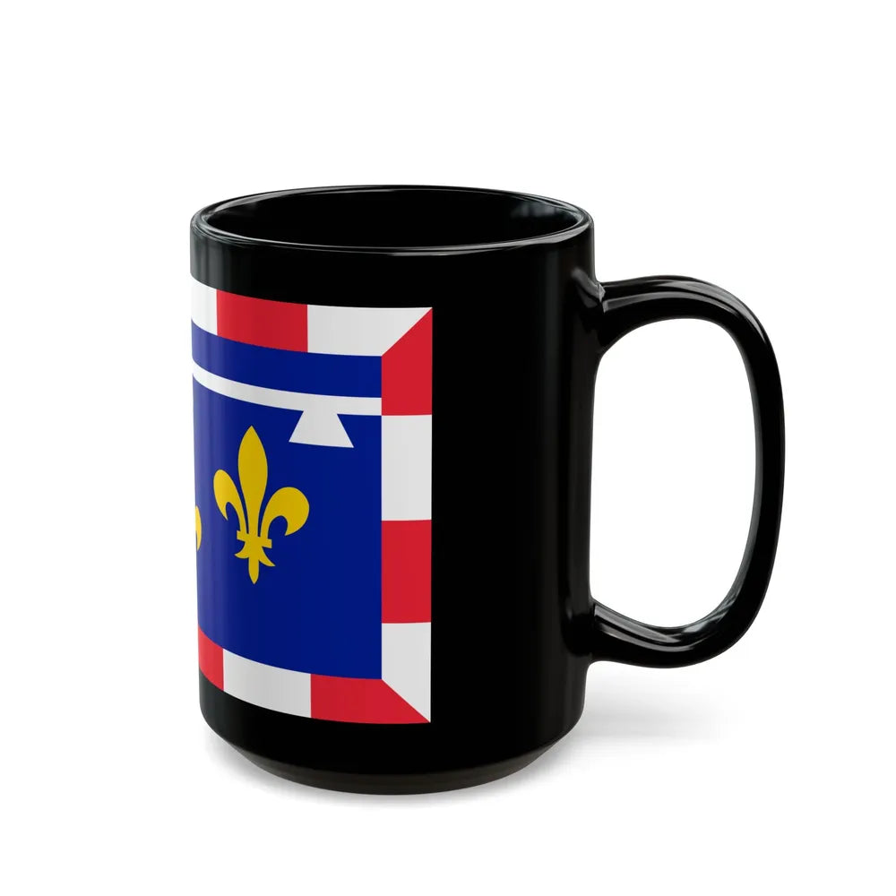 Flag of Centre Val de Loire France 2 - Black Coffee Mug-Go Mug Yourself