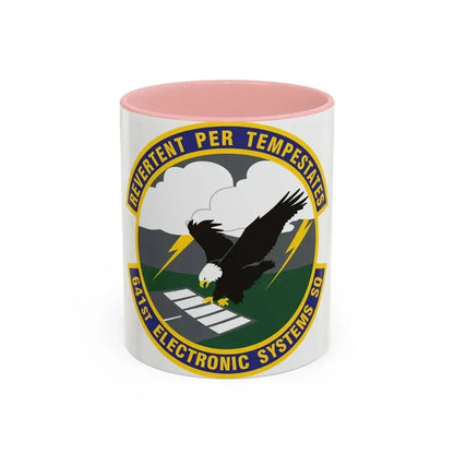 641st Electronic Systems Squadron (U.S. Air Force) Accent Coffee Mug 11oz Pink - Go Mug Yourself