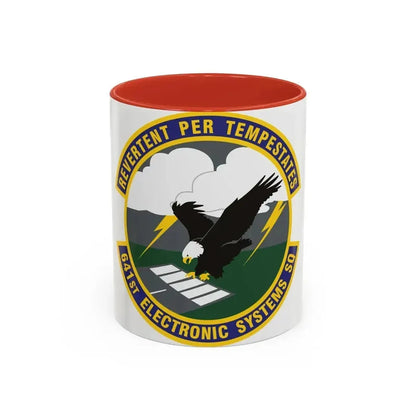 641st Electronic Systems Squadron (U.S. Air Force) Accent Coffee Mug 11oz Red - Go Mug Yourself