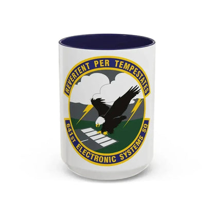 641st Electronic Systems Squadron (U.S. Air Force) Accent Coffee Mug 15oz Navy - Go Mug Yourself