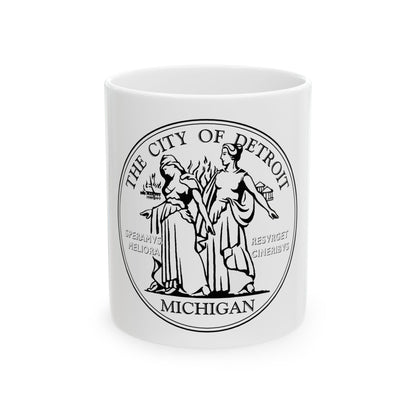 Seal of Detroit - White Coffee Mug