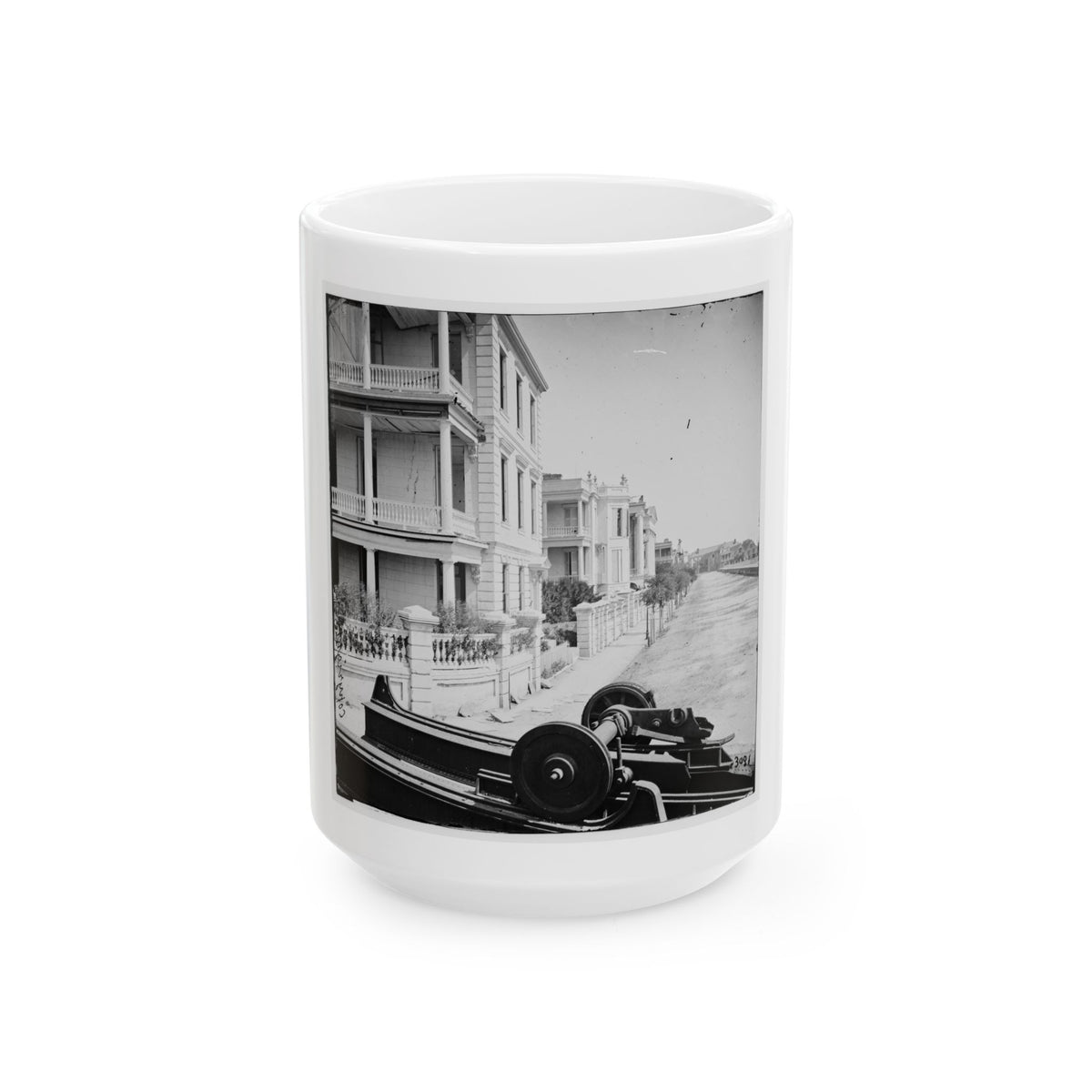 Charleston, S.C. East Battery; Dismantled Blakely Gun In Foreground (U.S. Civil War) White Coffee Mug