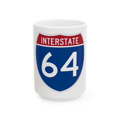 Interstate 64 (U.S. Highways) White Coffee Mug