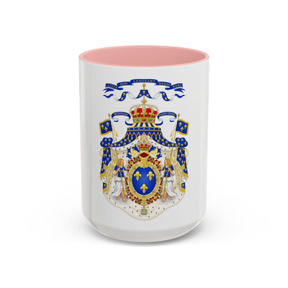Grand Royal Coat of Arms of France - Accent Coffee Mug