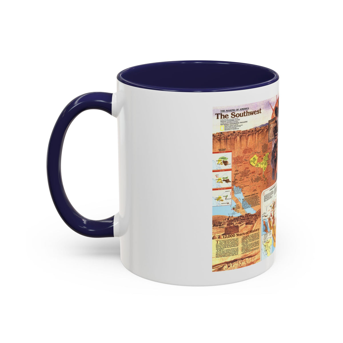 USA - Southwest 2 (1982) (Map) Accent Coffee Mug