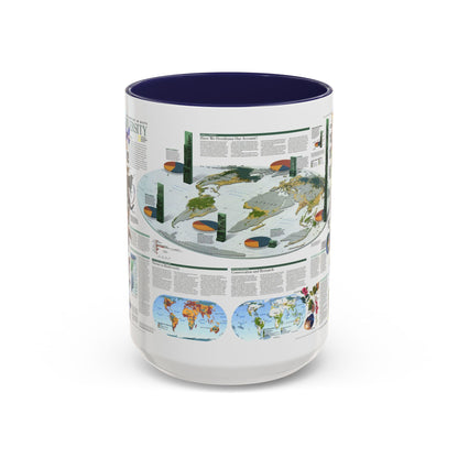 World Map - Biodiversity (1999) (Map) Accent Coffee Mug