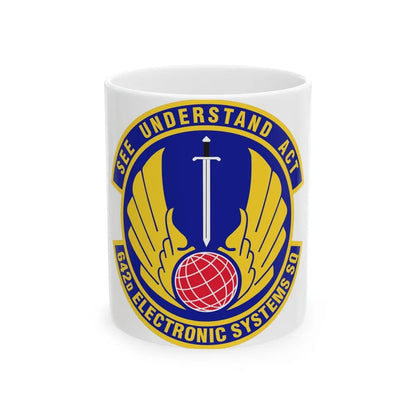 642d Electronic Systems Squadron (U.S. Air Force) White Coffee Mug-11oz-Go Mug Yourself