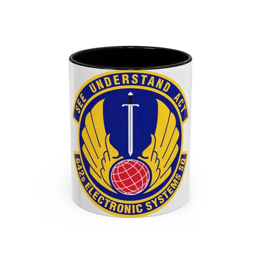642d Electronic Systems Squadron (U.S. Air Force) Accent Coffee Mug 11oz Black - Go Mug Yourself