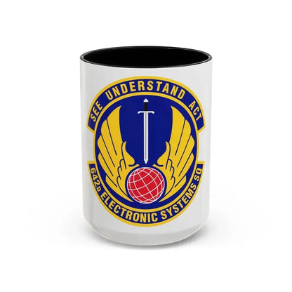 642d Electronic Systems Squadron (U.S. Air Force) Accent Coffee Mug 15oz Black - Go Mug Yourself
