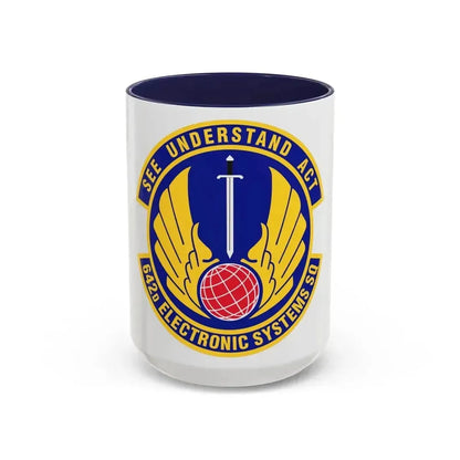 642d Electronic Systems Squadron (U.S. Air Force) Accent Coffee Mug 15oz Navy - Go Mug Yourself
