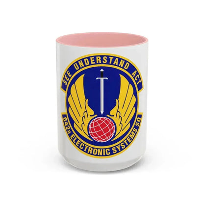 642d Electronic Systems Squadron (U.S. Air Force) Accent Coffee Mug 15oz Pink - Go Mug Yourself