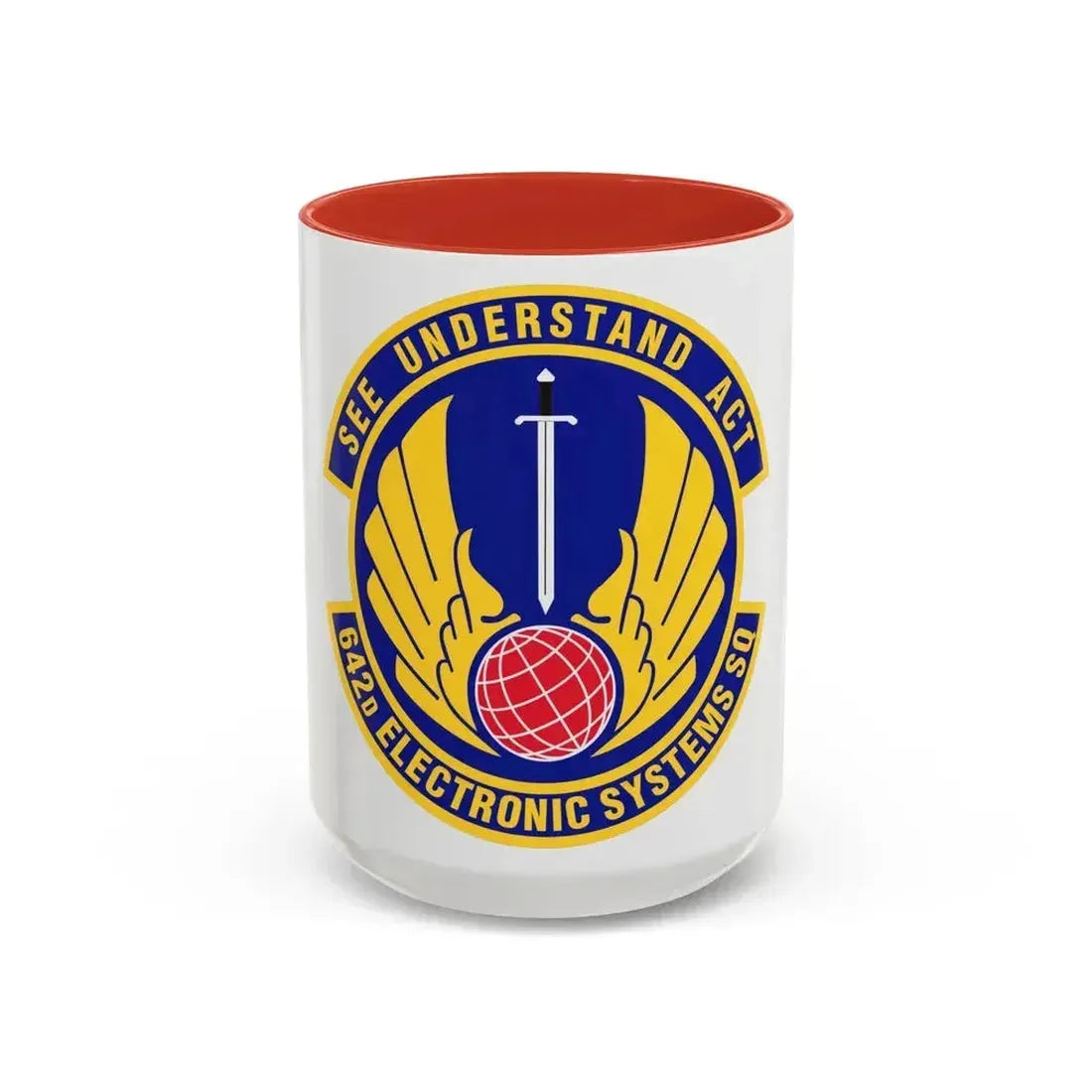 642d Electronic Systems Squadron (U.S. Air Force) Accent Coffee Mug 15oz Red - Go Mug Yourself