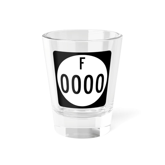 Circle sign F0000 Virginia template (Virginia) (Road Sign) Shot Glass 1.5oz