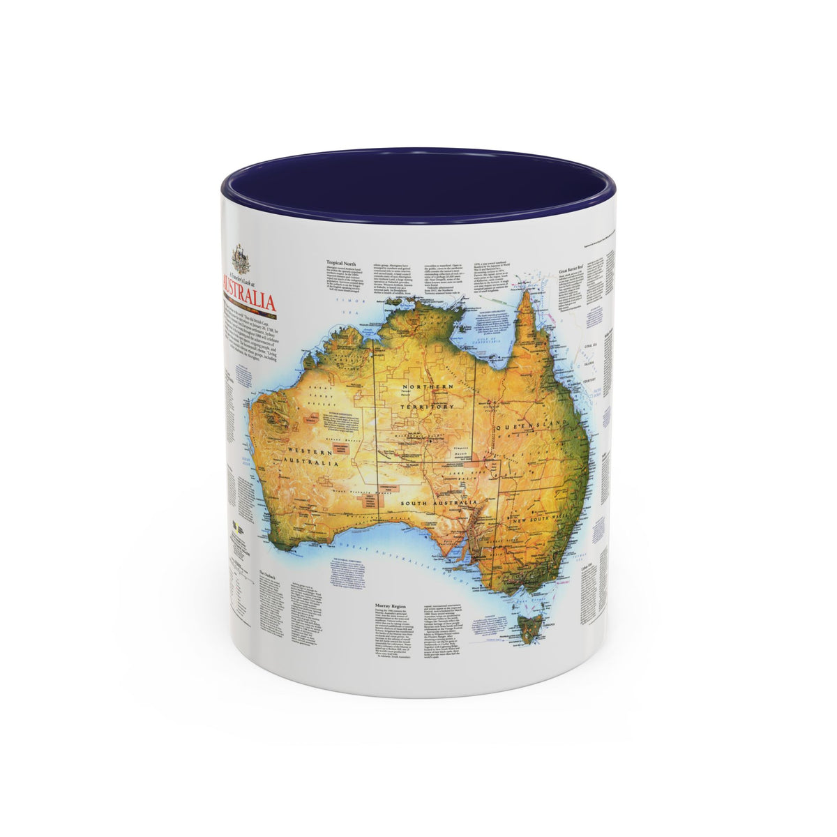 Australia - A Traveller's Look (1988) (Map) Accent Coffee Mug