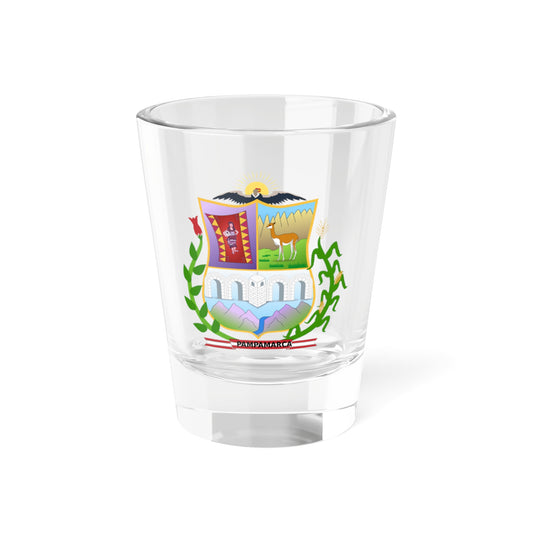 Escudo Pampamarca (Peru) (Coat of Arms) Shot Glass 1.5oz