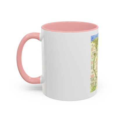 Egypt - Nile Valley, Land of the Pharaohs (1965) (Map) Accent Coffee Mug