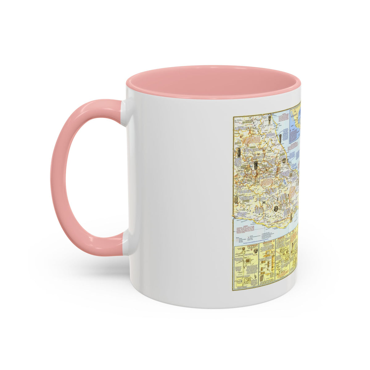 Central America - Archeological Map 1 (1968) (Map) Accent Coffee Mug