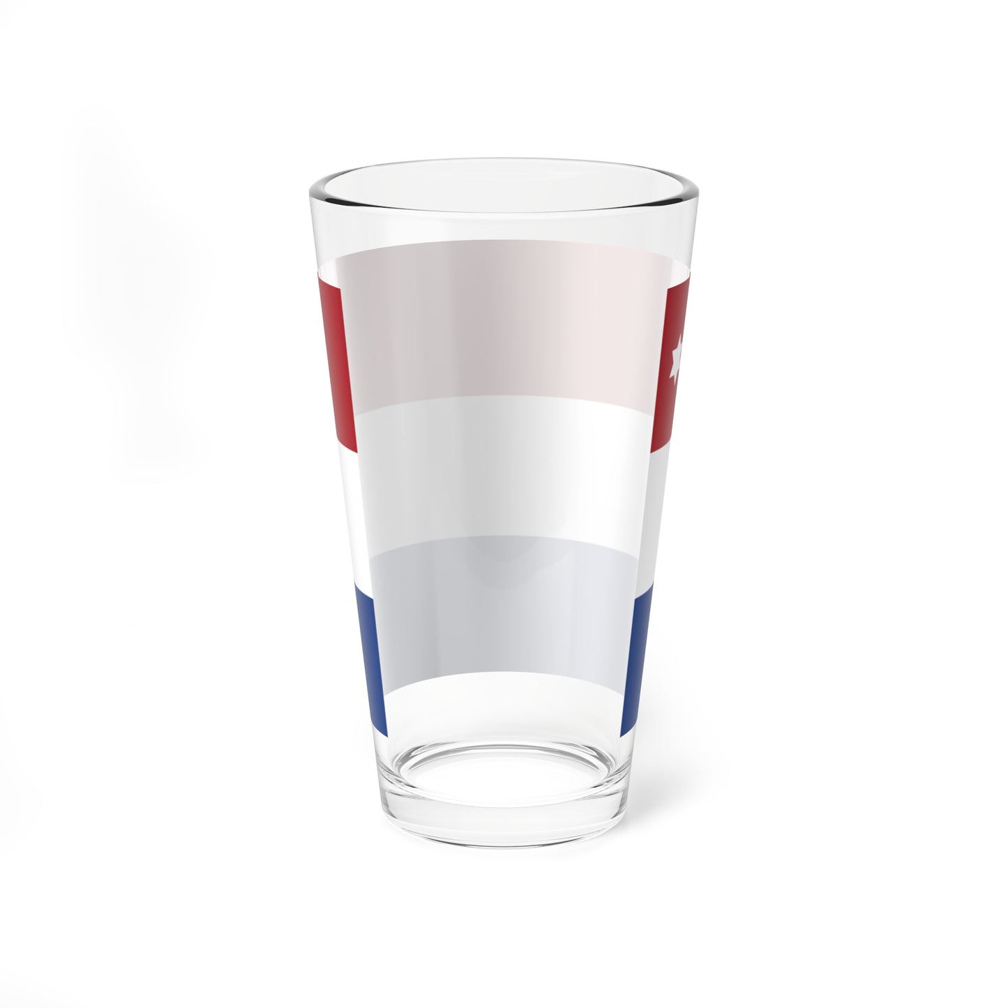 Rank flag of Schout-bij-nacht for the Royal Netherlands Navy (Netherlands) Pint Glass 16oz
