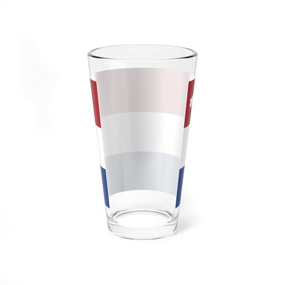 Rank flag of Schout-bij-nacht for the Royal Netherlands Navy (Netherlands) Pint Glass 16oz