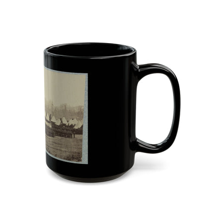 View Of Troops In Formation With Camp In Background (U.S. Civil War) Black Coffee Mug