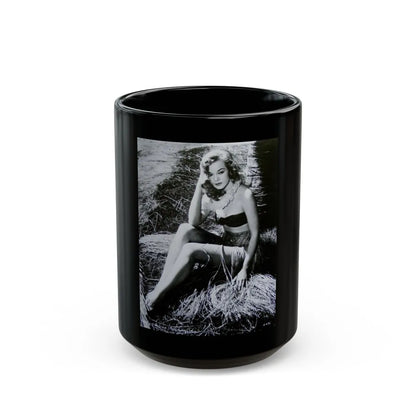 Leslie Parrish #266 (Vintage Female Icon) Black Coffee Mug-15oz-Go Mug Yourself