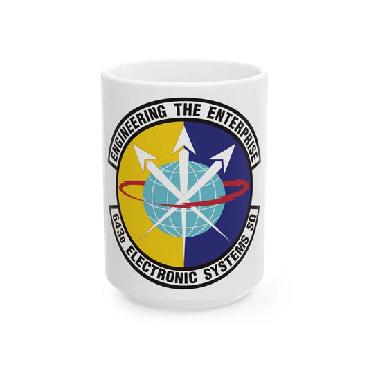 643d Electronic Systems Squadron (U.S. Air Force) White Coffee Mug-15oz-Go Mug Yourself