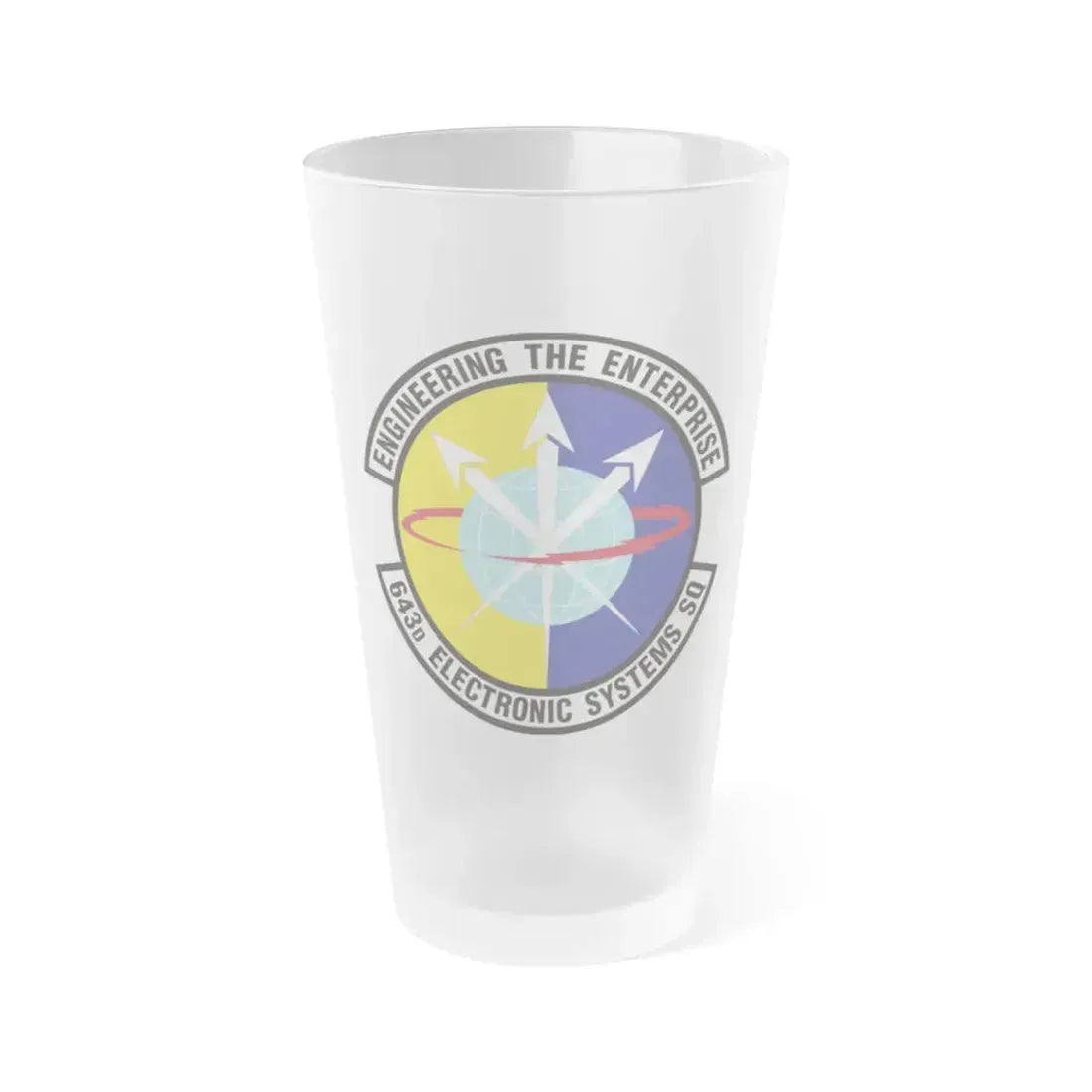 643d Electronic Systems Squadron (U.S. Air Force) Frosted Pint Glass 16oz 16oz Frosted - Go Mug Yourself