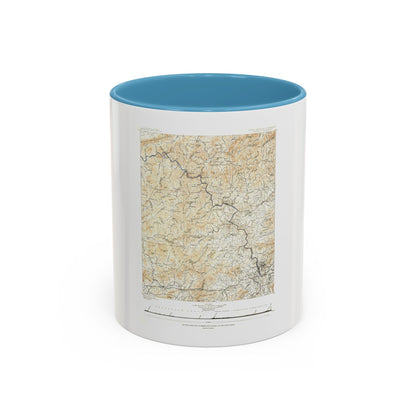 USA - North Carolina, Tennessee (1889) (Map) Accent Coffee Mug