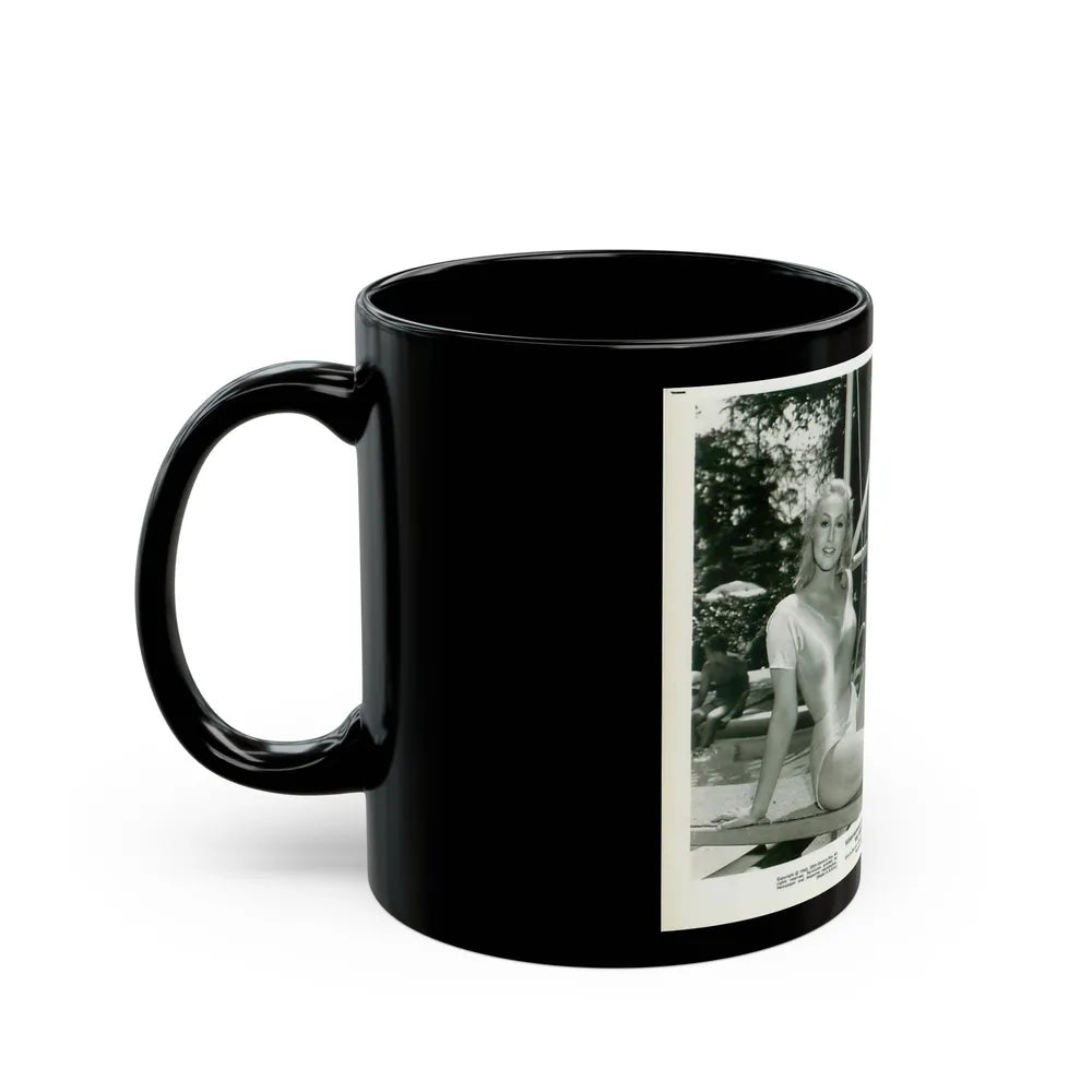 Julie Newmar #366 (Vintage Female Icon) Black Coffee Mug-Go Mug Yourself