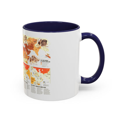 Middle East - Two Centuries of Conflict (1980) (Map) Accent Coffee Mug