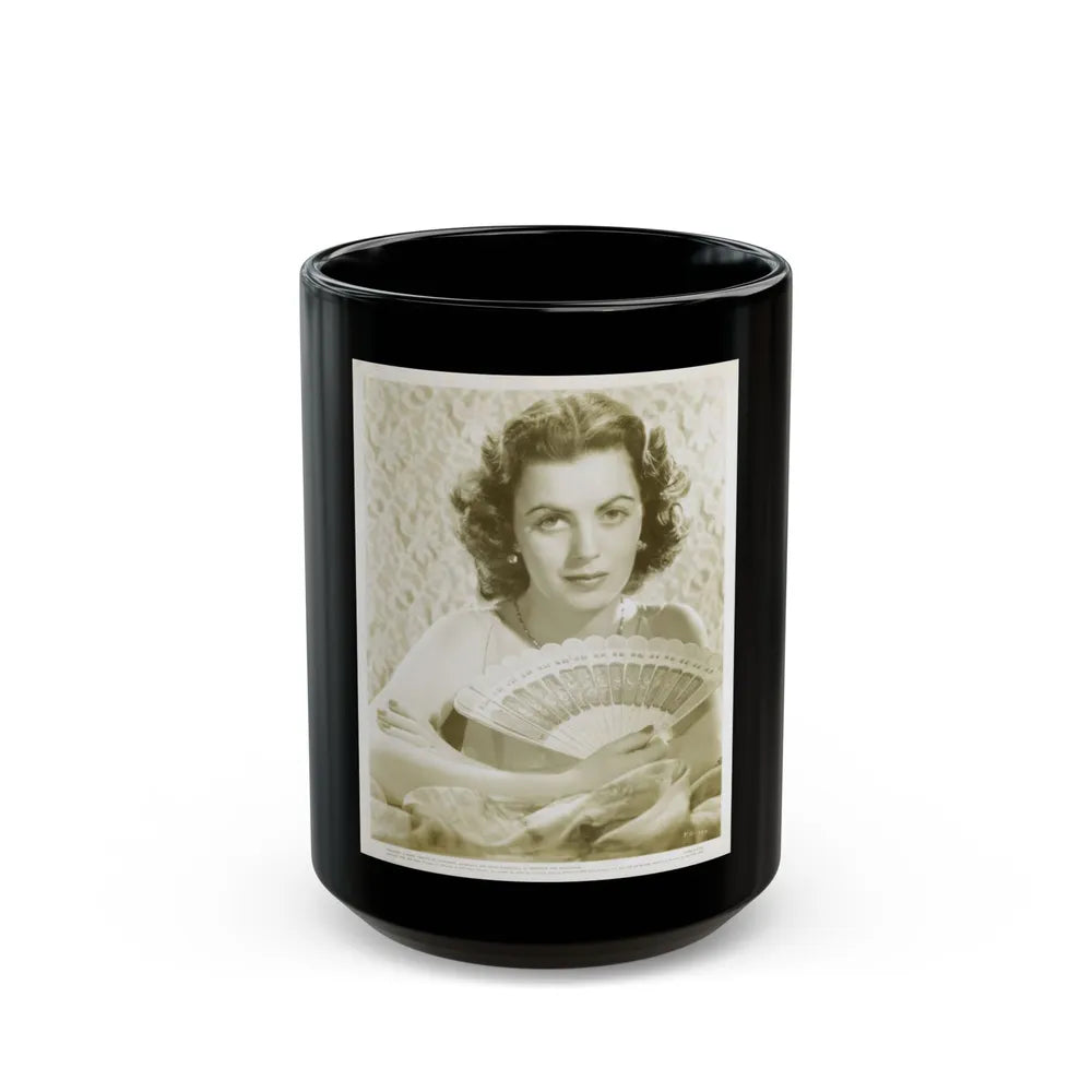 Faith Domergue #124 (Vintage Female Icon) Black Coffee Mug-15oz-Go Mug Yourself