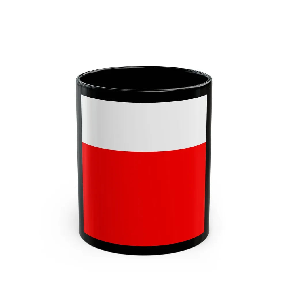 Flag of Lausanne Switzerland - Black Coffee Mug-11oz-Go Mug Yourself