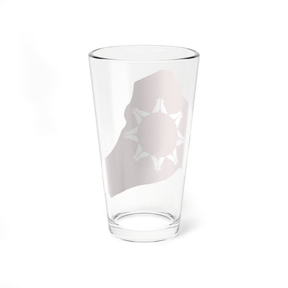 Republic of Lakotah flag map (United States) Pint Glass 16oz