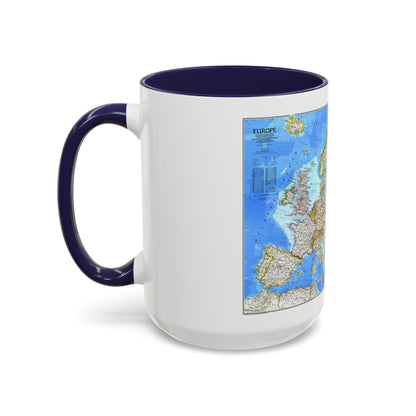 Europe (1983) (Map) Accent Coffee Mug