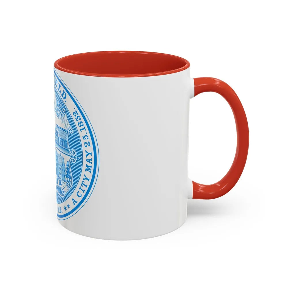 Seal of Springfield Massachusetts - Accent Coffee Mug-Go Mug Yourself