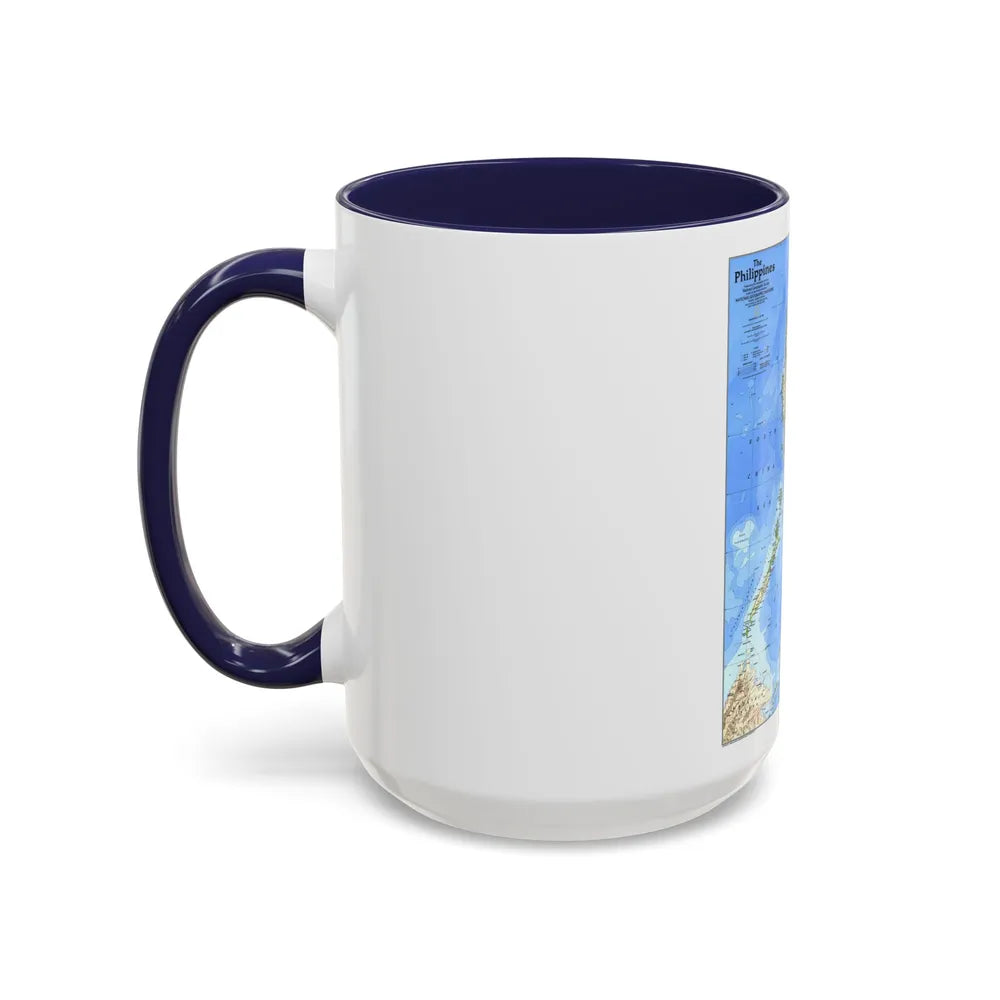 Philippines, The (1986) (Map) Accent Coffee Mug-Go Mug Yourself