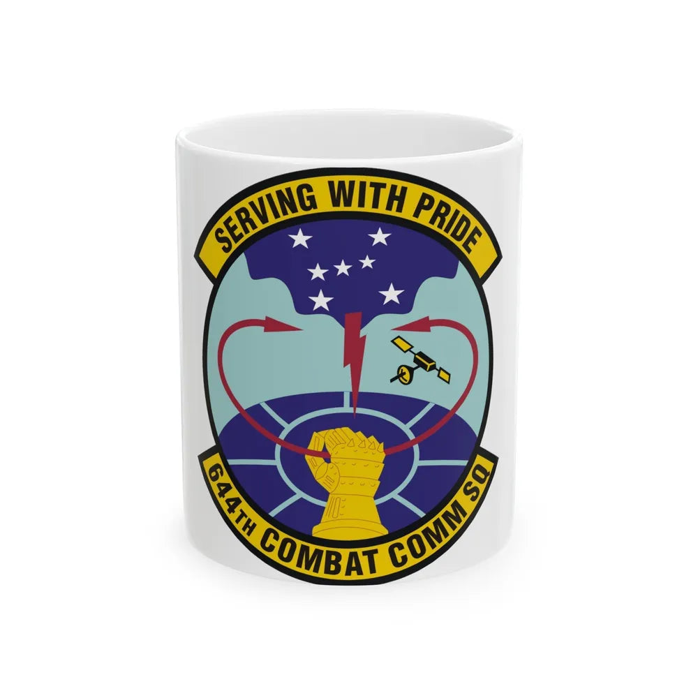 644th Combat Communications Squadron (U.S. Air Force) White Coffee Mug-11oz-Go Mug Yourself