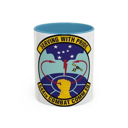 644th Combat Communications Squadron (U.S. Air Force) Accent Coffee Mug 11oz Light Blue - Go Mug Yourself