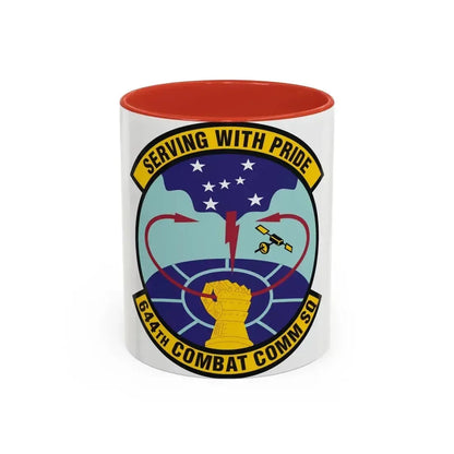 644th Combat Communications Squadron (U.S. Air Force) Accent Coffee Mug 11oz Red - Go Mug Yourself