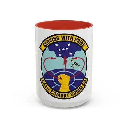 644th Combat Communications Squadron (U.S. Air Force) Accent Coffee Mug 15oz Red - Go Mug Yourself