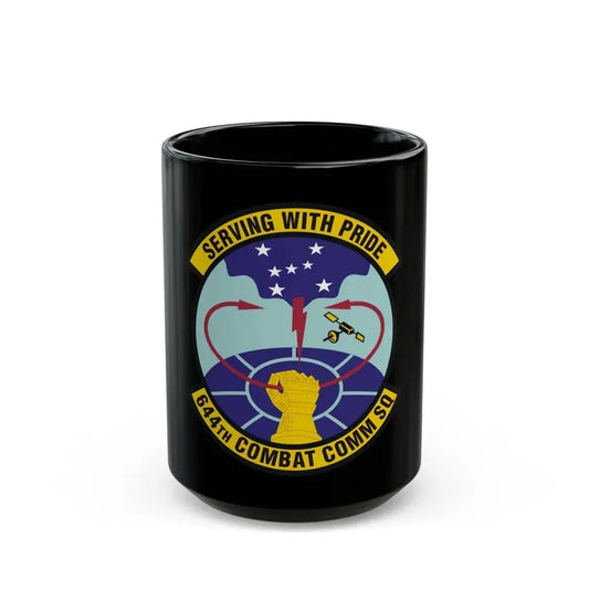 644th Combat Communications Squadron (U.S. Air Force) Black Coffee Mug 15oz - Go Mug Yourself