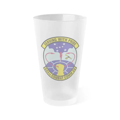 644th Combat Communications Squadron (U.S. Air Force) Frosted Pint Glass 16oz 16oz Frosted - Go Mug Yourself
